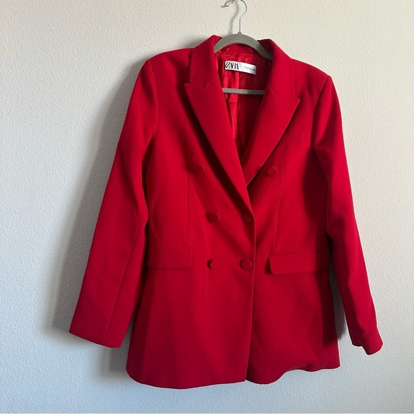 Zara women’s red blazer - Picture 4 of 7